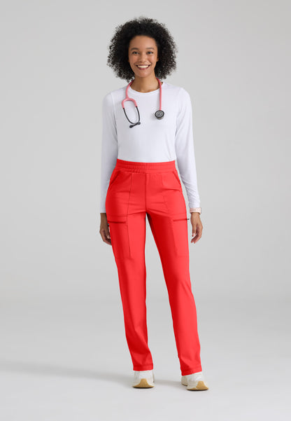 Greys Anatomy Knits GRSP685 Momentum Knit Scrub Pants Radiant Coral