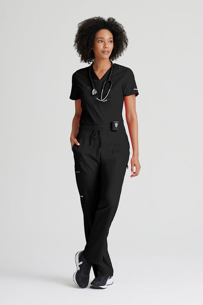 Greys Anatomy Stretch GVST028 Bree Scrub Top Black