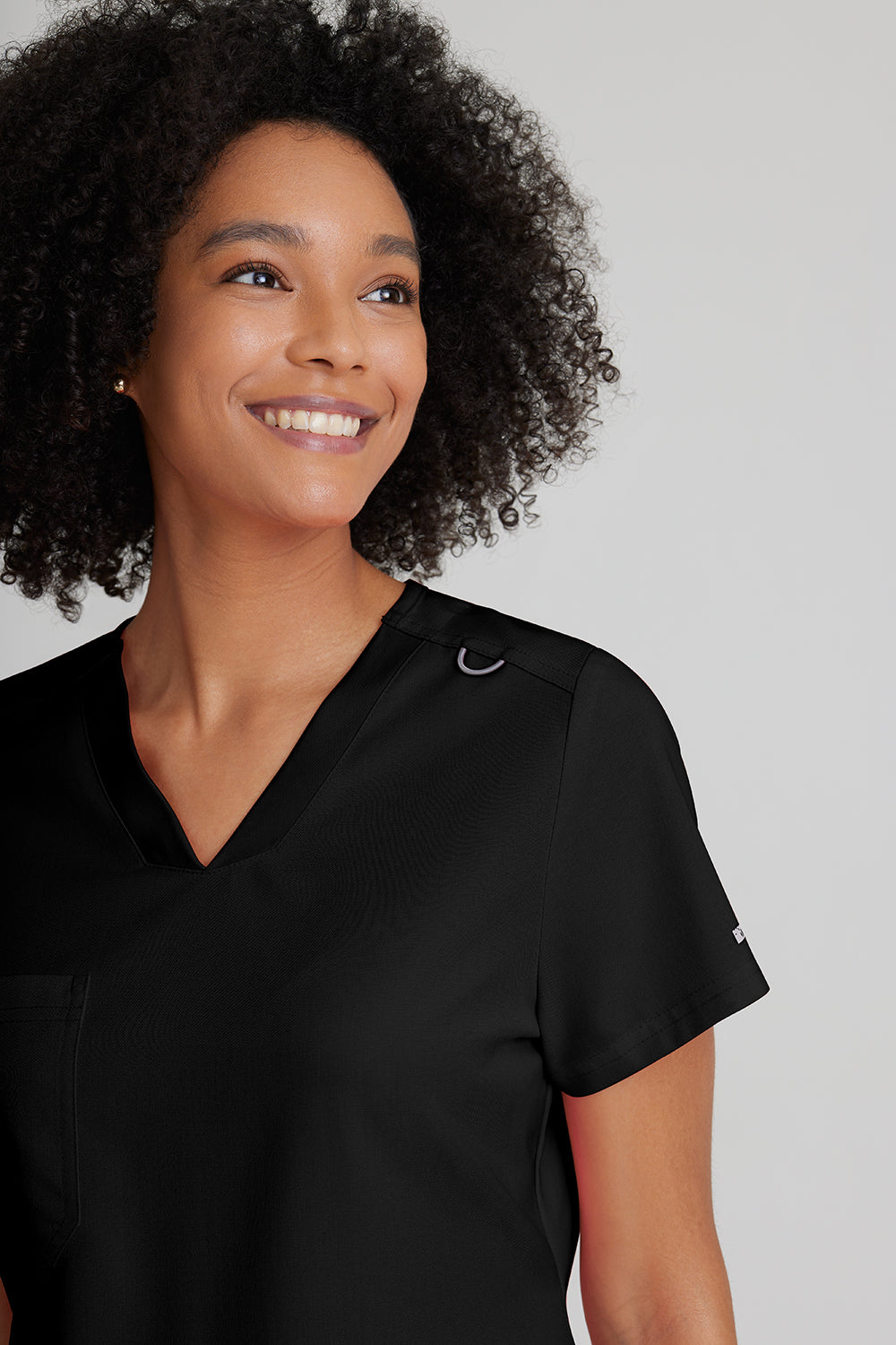 Greys Anatomy Stretch GVST028 Bree Scrub Top Black