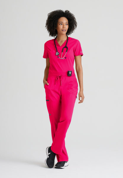 Greys Anatomy Stretch GVST028 Bree Scrub Top Vibrance Pink