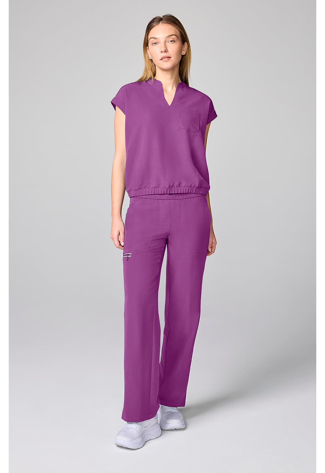 HH 360 HH00014 Women's Mandarin Collar Crop Scrub Top image 2