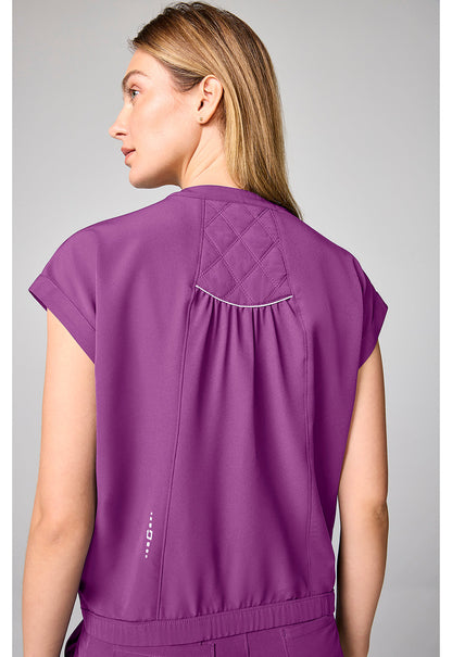 HH 360 HH00014 Women's Mandarin Collar Crop Scrub Top image 4