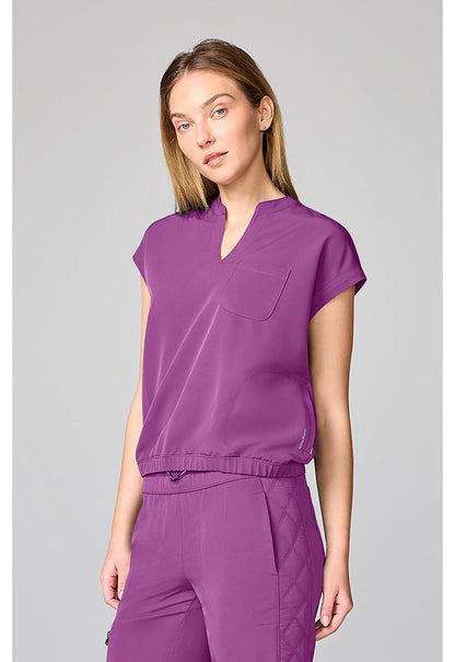HH 360 HH00014 Women's Mandarin Collar Crop Scrub Top image 3