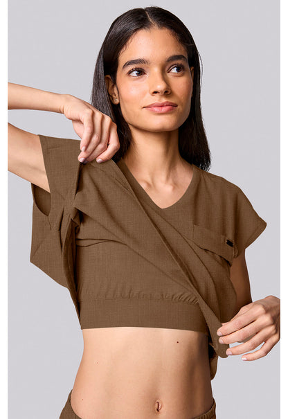 Quest HH00029 Women's Built In Bra Dolman Scrub Top image 1