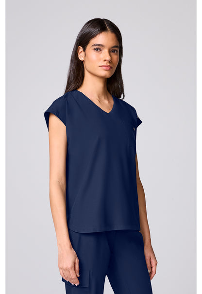 Quest HH00029 Women's Built In Bra Dolman Scrub Top Navy