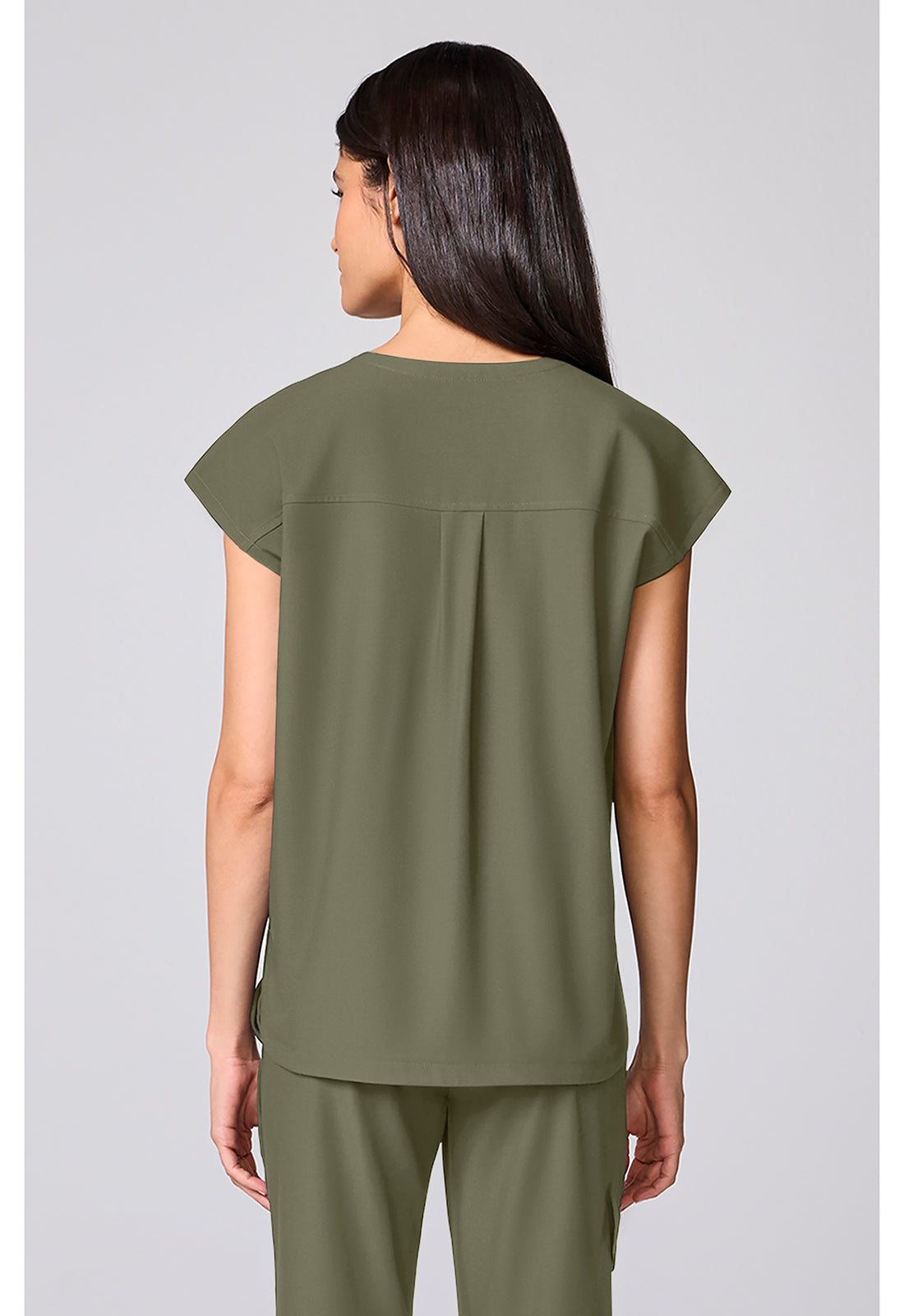 Quest HH00029 Women's Built In Bra Dolman Scrub Top Olive