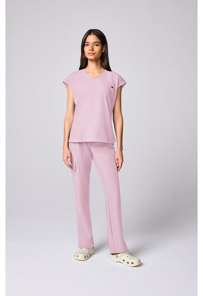 Quest HH00029 Women's Built In Bra Dolman Scrub Top Pink Pearl
