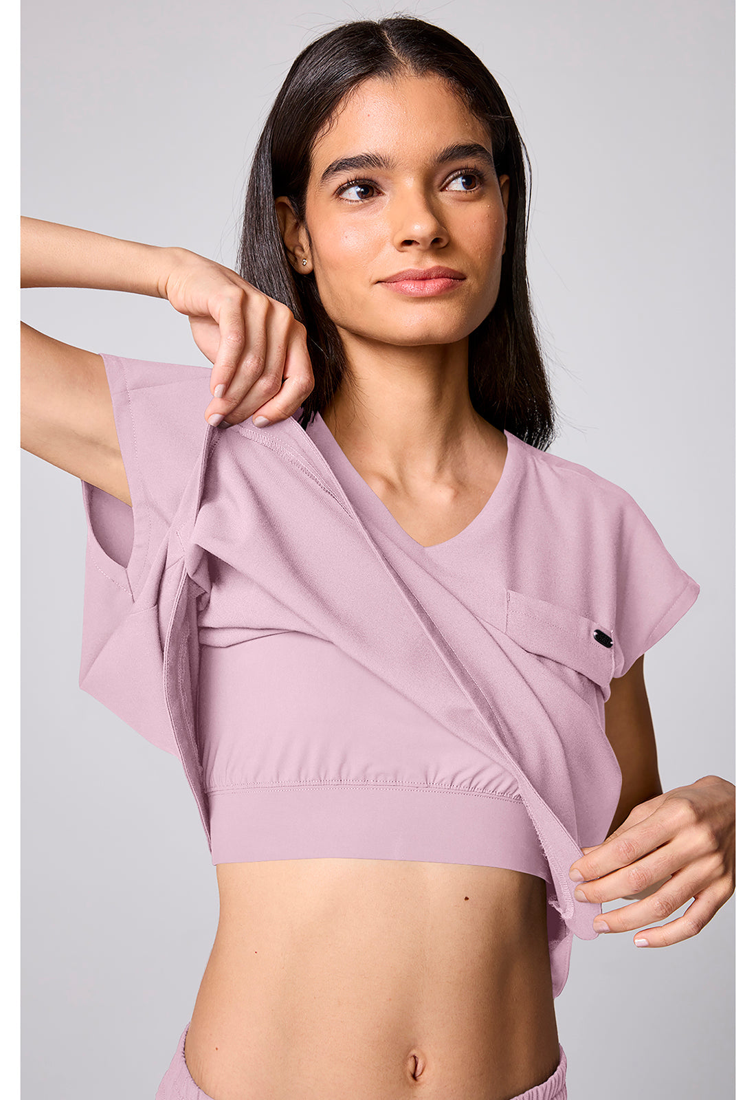 Quest HH00029 Women's Built In Bra Dolman Scrub Top image 1