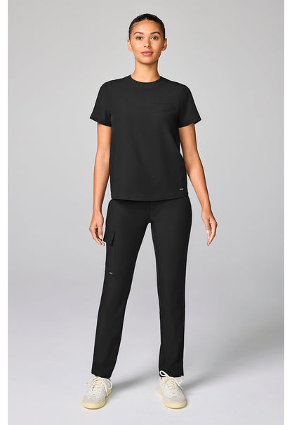 Quest HH00043 Women's Crew Neck Scrub Top Black