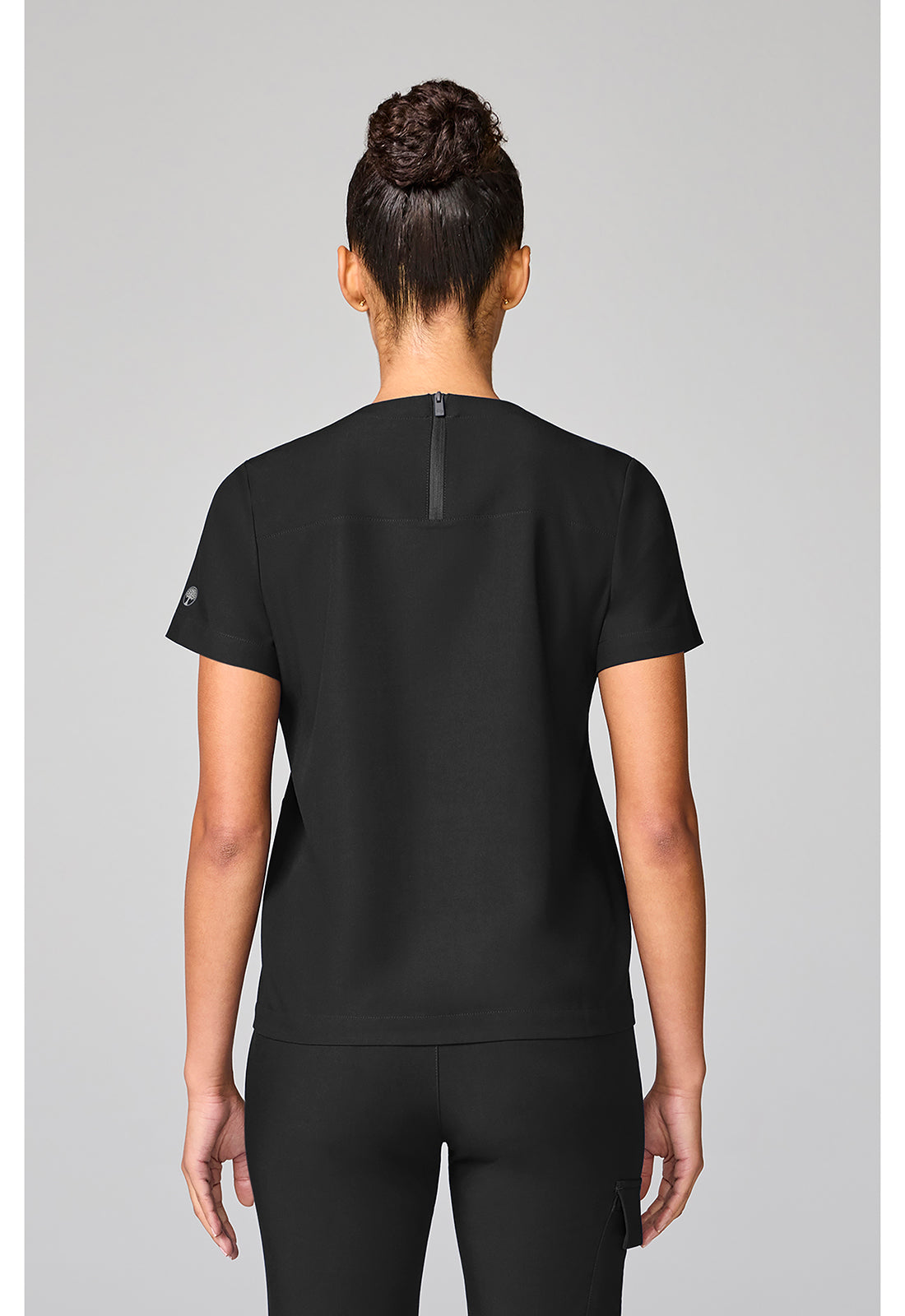 Quest HH00043 Women's Crew Neck Scrub Top Black