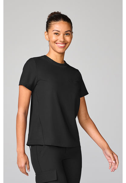 Quest HH00043 Women's Crew Neck Scrub Top Black