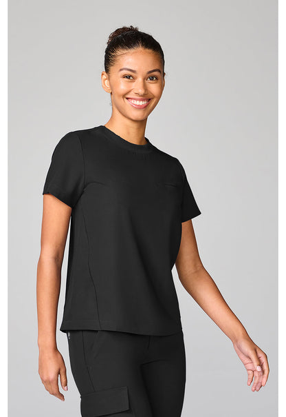 Quest HH00043 Women's Crew Neck Scrub Top Black