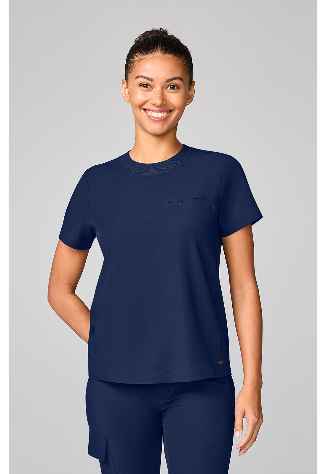 Quest HH00043 Women's Crew Neck Scrub Top Navy