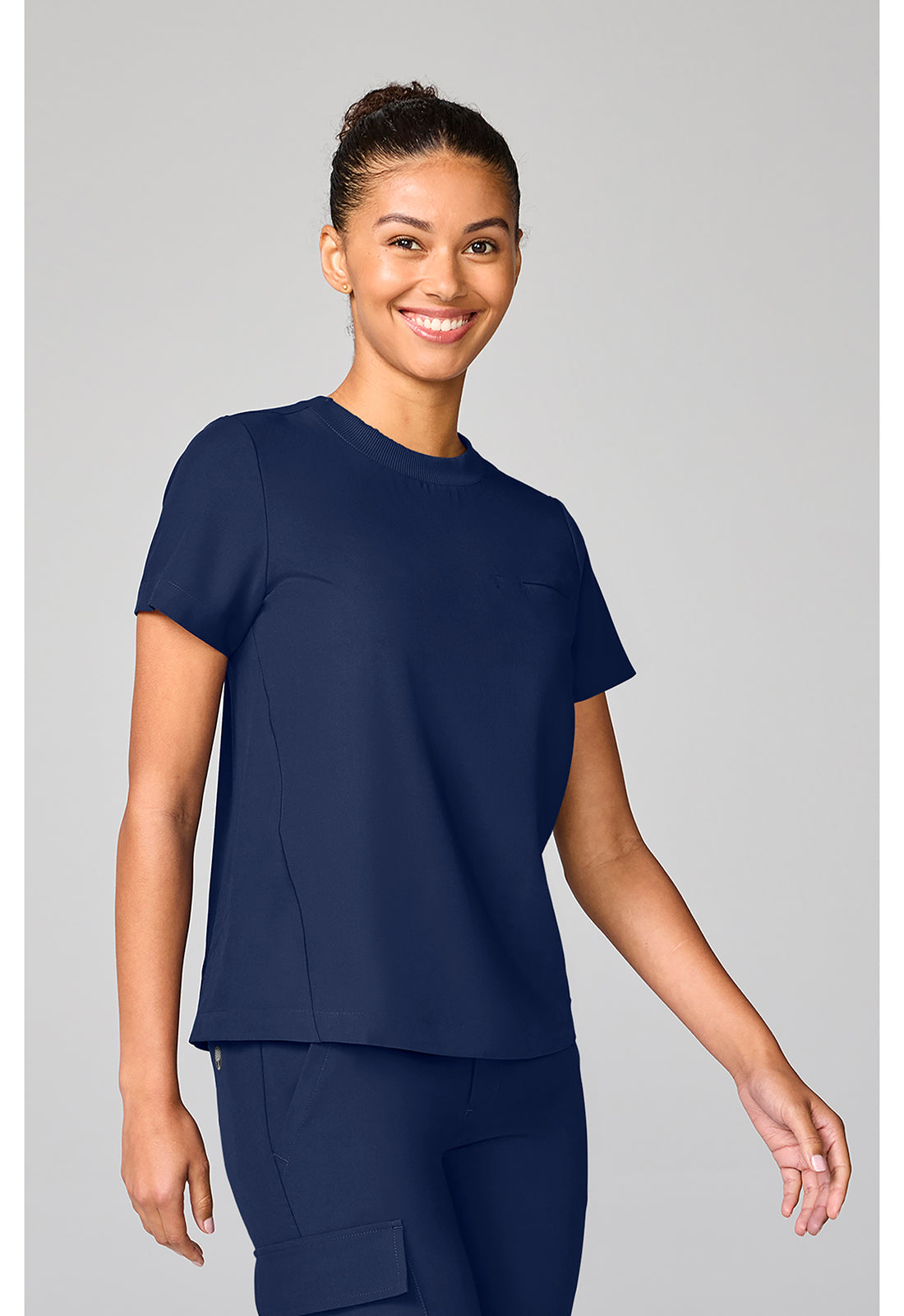 Quest HH00043 Women's Crew Neck Scrub Top Navy