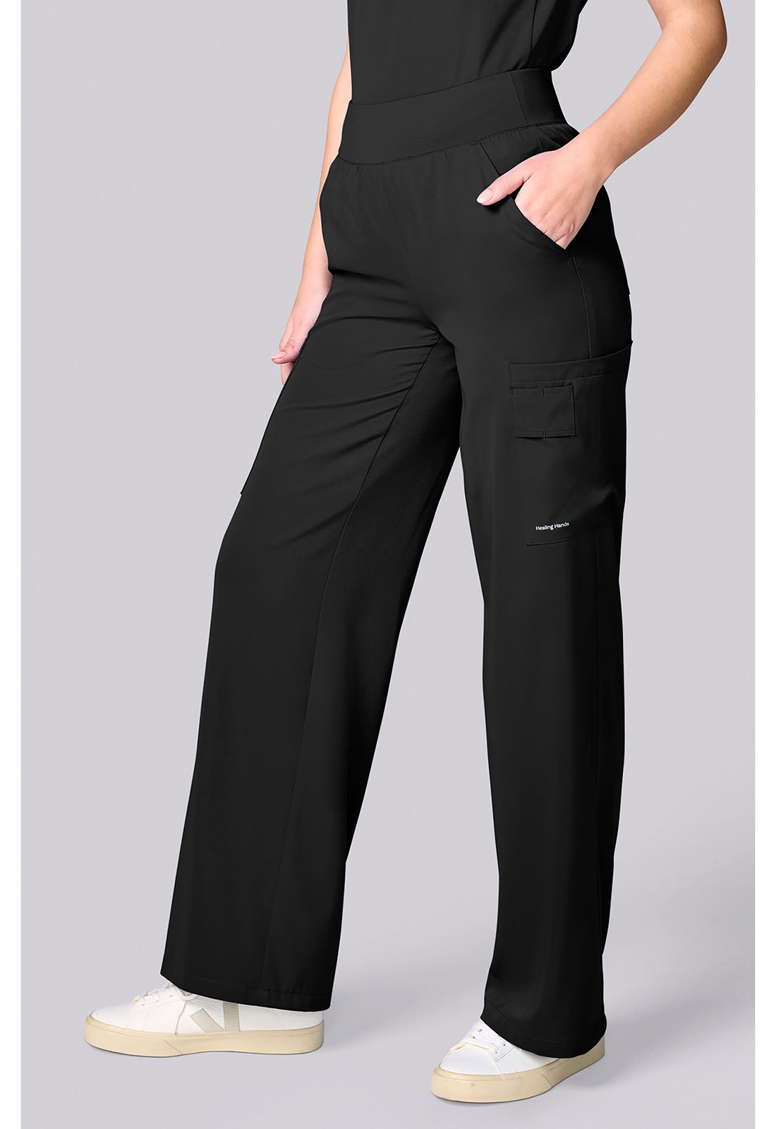 HH Works HH00045 Women's Wide Leg Scrub Pants Black