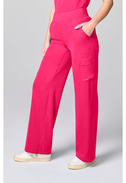 HH Works HH00045 Women's Wide Leg Scrub Pants Carnation Pink