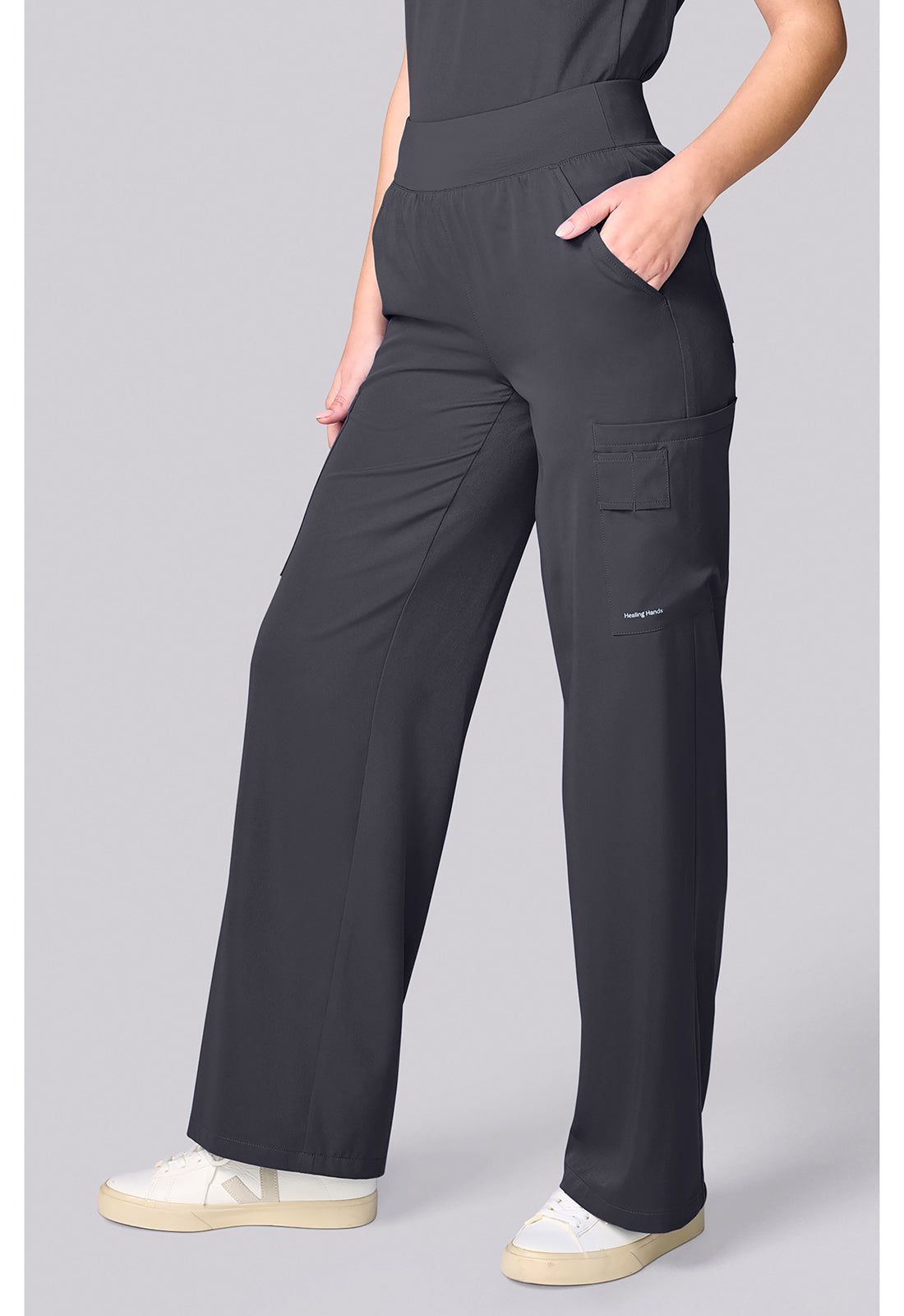 HH Works HH00045 Women's Wide Leg Scrub Pants Pewter