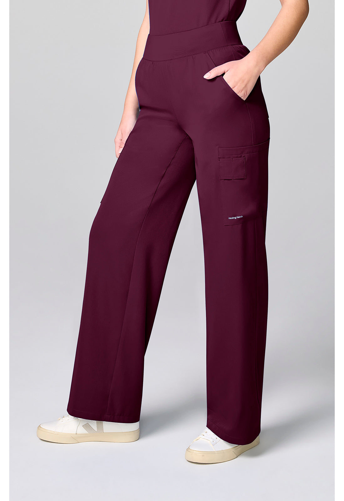 HH Works HH00045 Women's Wide Leg Scrub Pants Wine