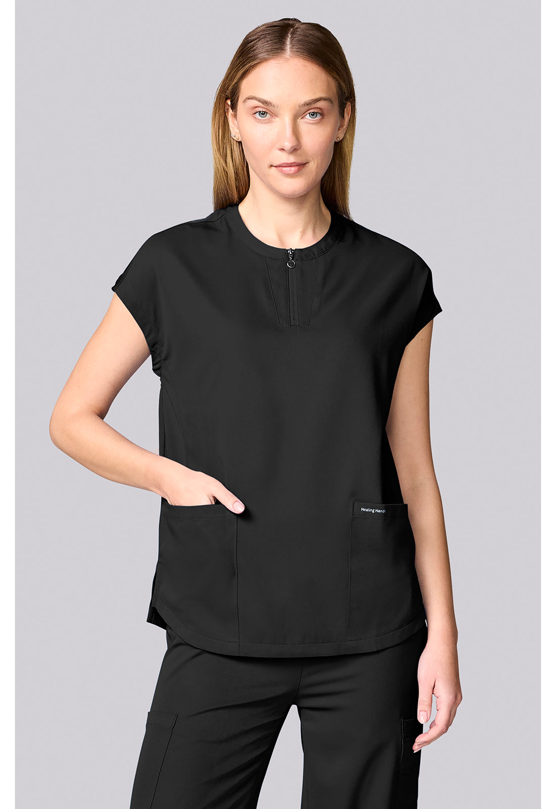 HH Works HH00050 Women's Dolman Scrub Top Black
