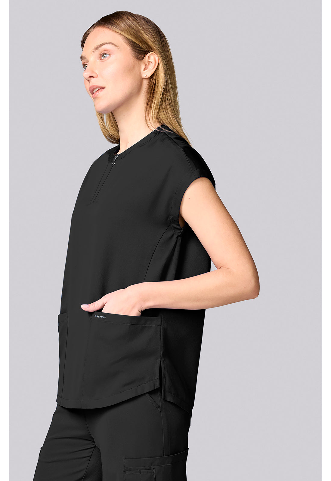 HH Works HH00050 Women's Dolman Scrub Top Black