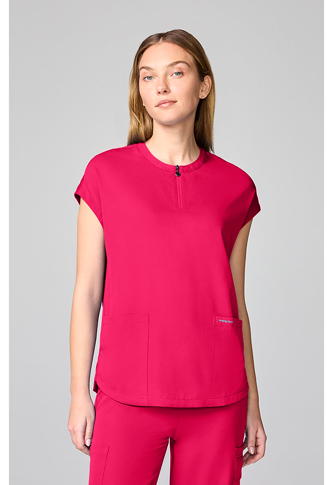 HH Works HH00050 Women's Dolman Scrub Top Carnation Pink