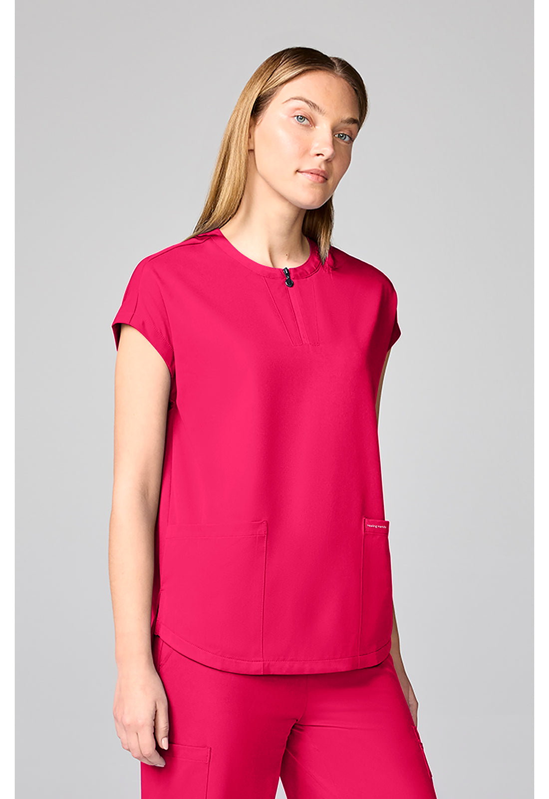 HH Works HH00050 Women's Dolman Scrub Top Carnation Pink