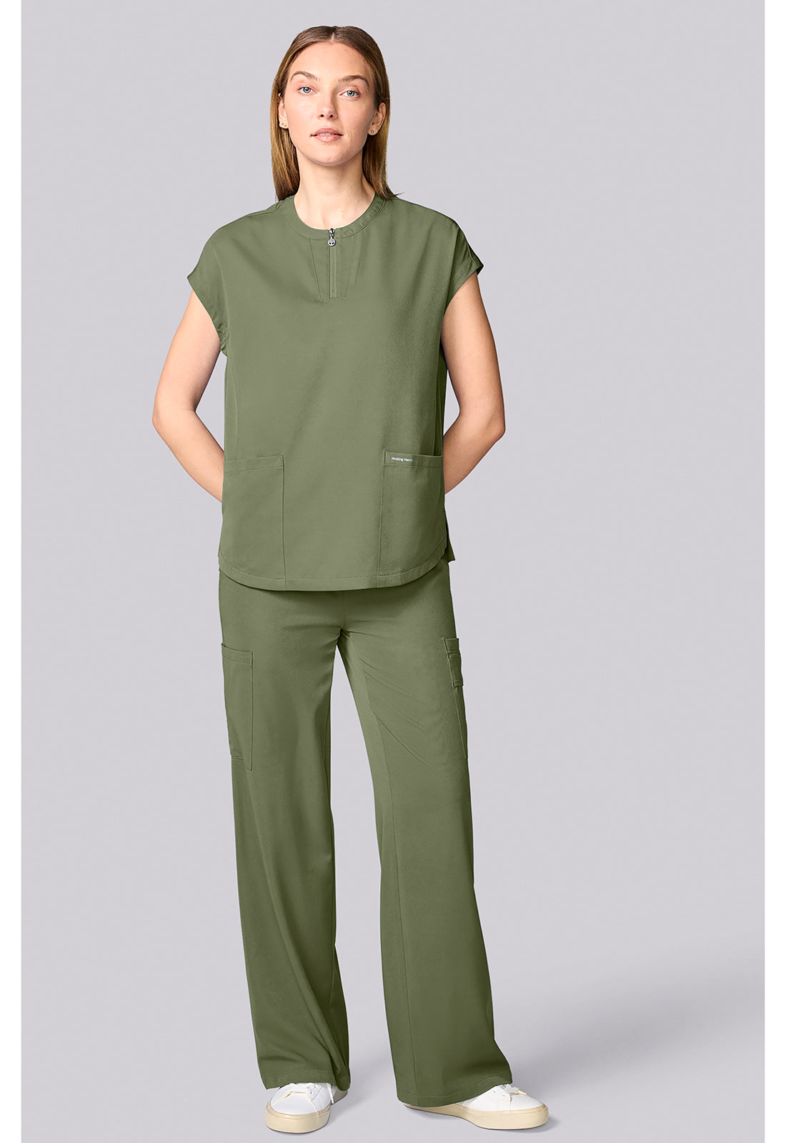 HH Works HH00050 Women's Dolman Scrub Top Olive