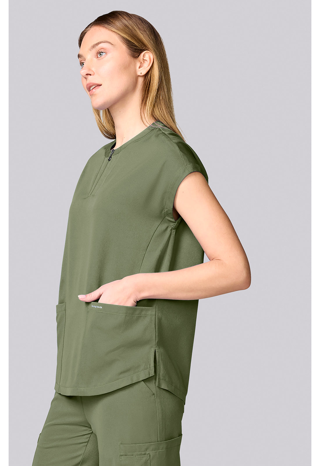 HH Works HH00050 Women's Dolman Scrub Top Olive