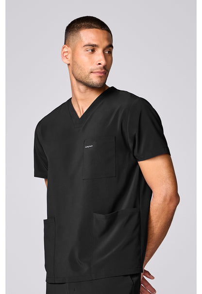 HH Works HH00051 Men's 3 Pocket Scrub Top Black