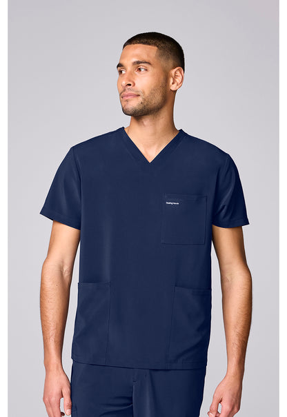 HH Works HH00051 Men's 3 Pocket Scrub Top Navy