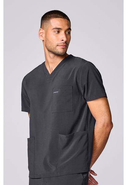HH Works HH00051 Men's 3 Pocket Scrub Top Pewter