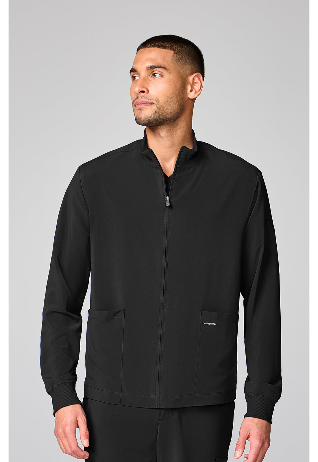 HH Works HH00053 Men's Mock Neck Jacket Black