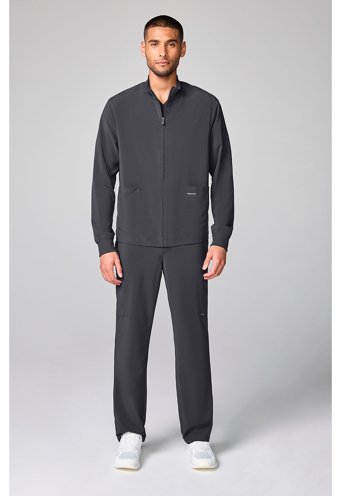HH Works HH00053 Men's Mock Neck Jacket Pewter