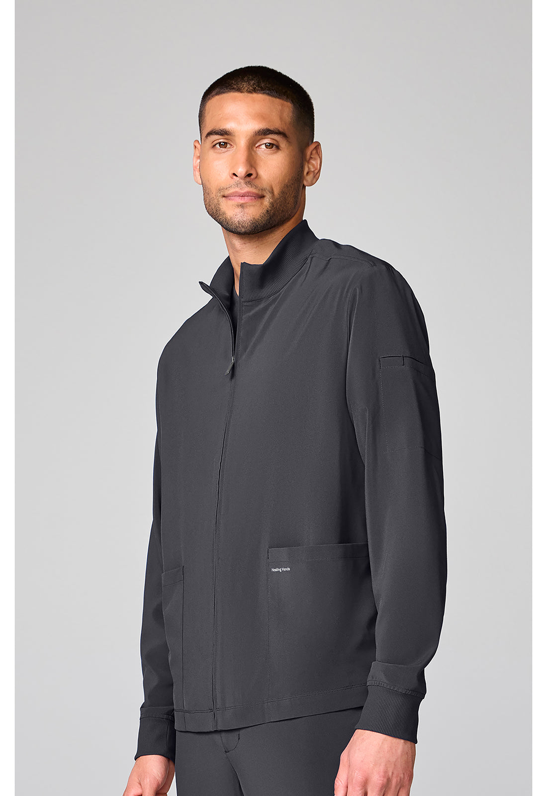 HH Works HH00053 Men's Mock Neck Jacket Pewter