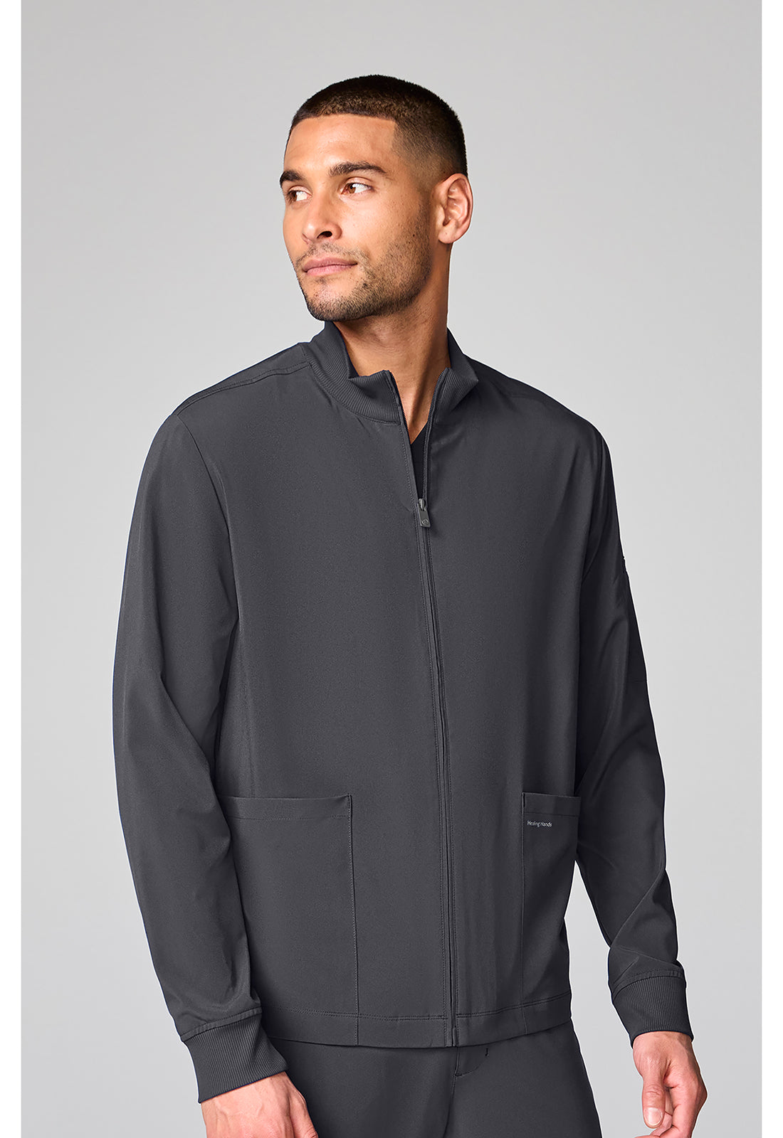 HH Works HH00053 Men's Mock Neck Jacket Pewter