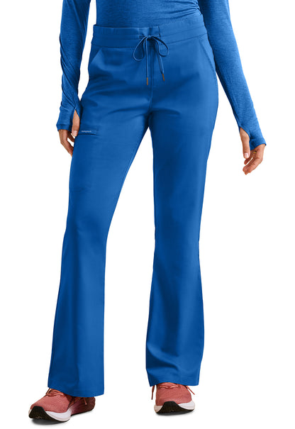 Purple Label HH008 Women's Tessa Mid Rise Drawstring Boot Cut Scrub Pants Royal