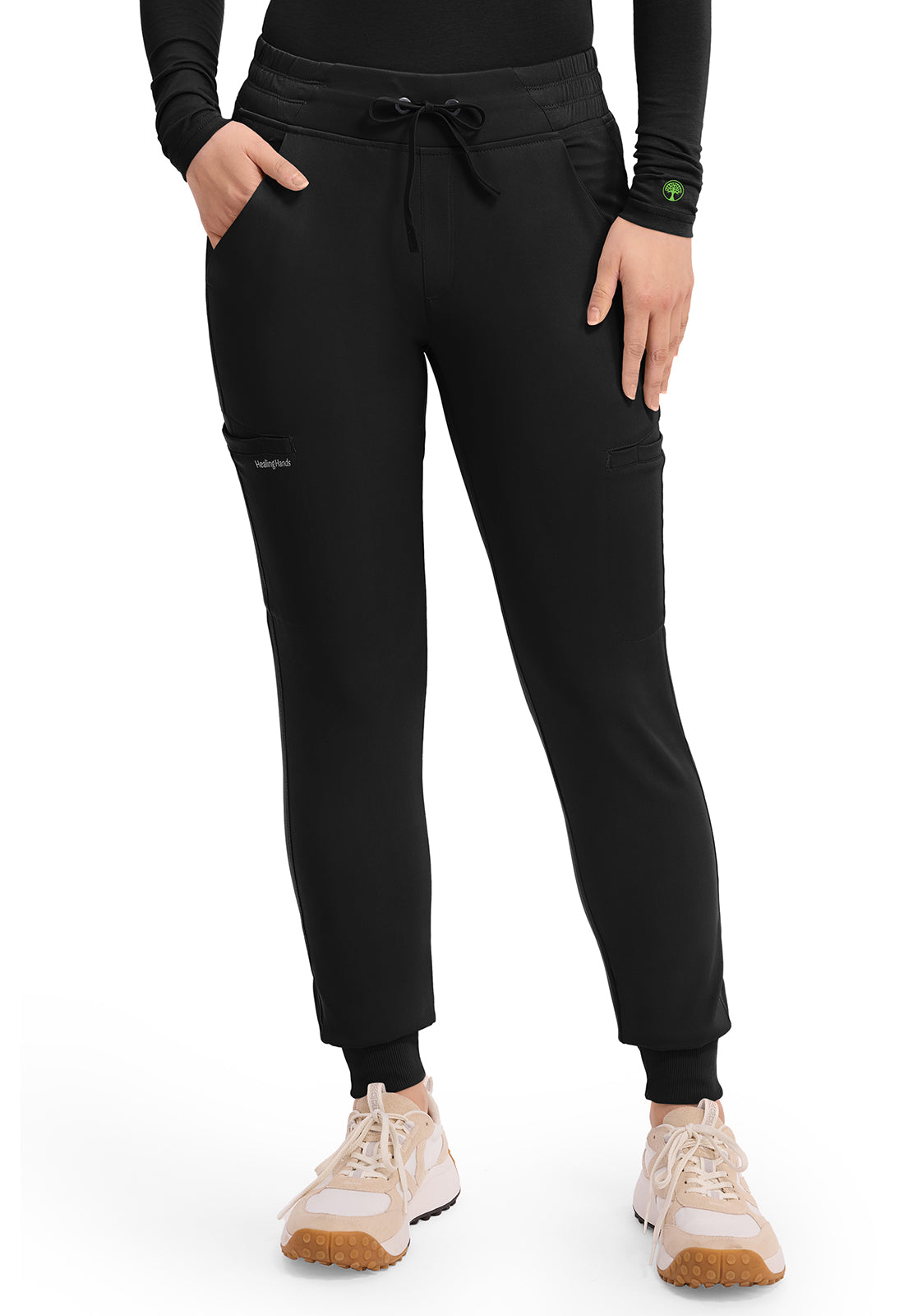 HH Works HH050 Women's Rhea Jogger Scrub Pants Black