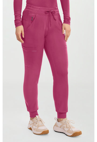 HH Works HH050 Women's Rhea Jogger Scrub Pants Cherry Wine