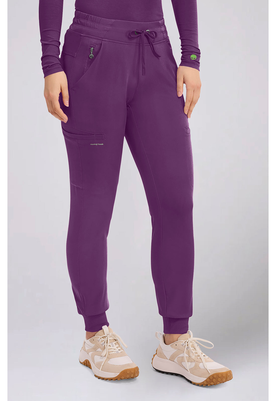 HH Works HH050 Women's Rhea Jogger Scrub Pants Eggplant