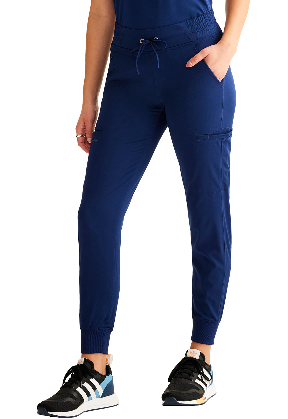 Healing Hands Model Image Rhea Jogger Pants In Color Navy Image 2