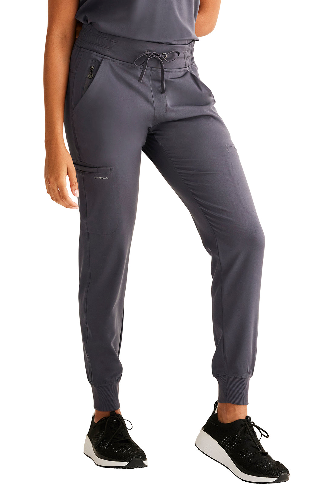 Healing Hands Model Image Rhea Jogger Pants In Color Pewter Image 4