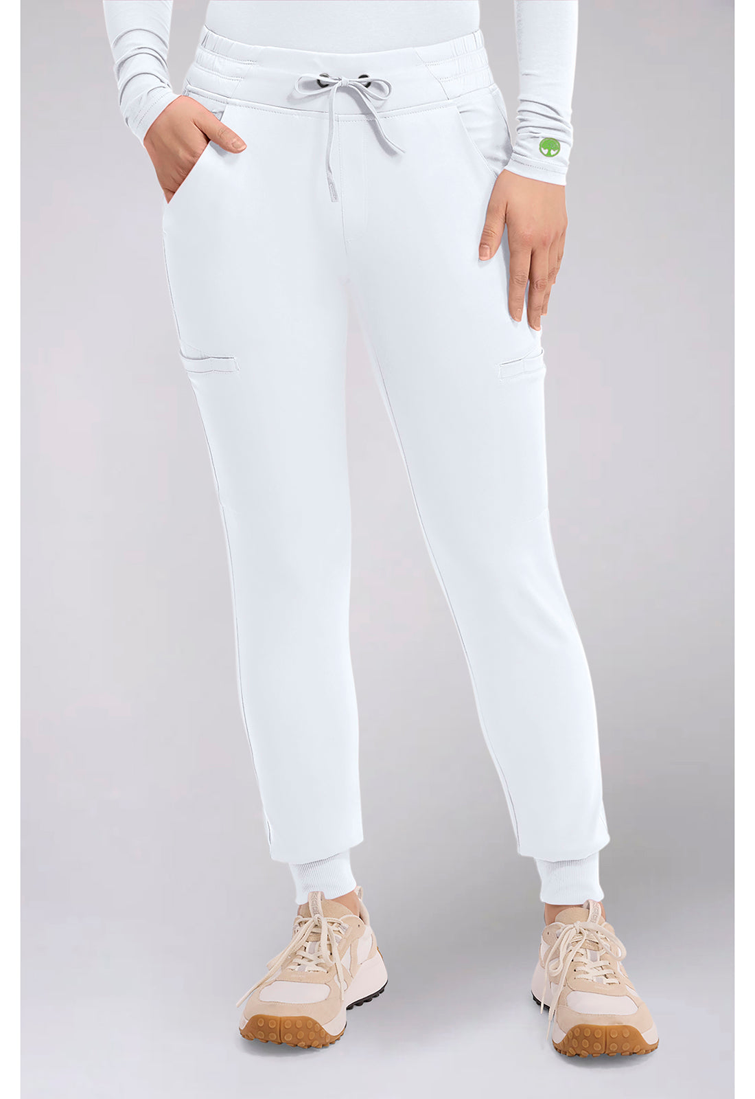 HH Works HH050 Women's Rhea Jogger Scrub Pants White