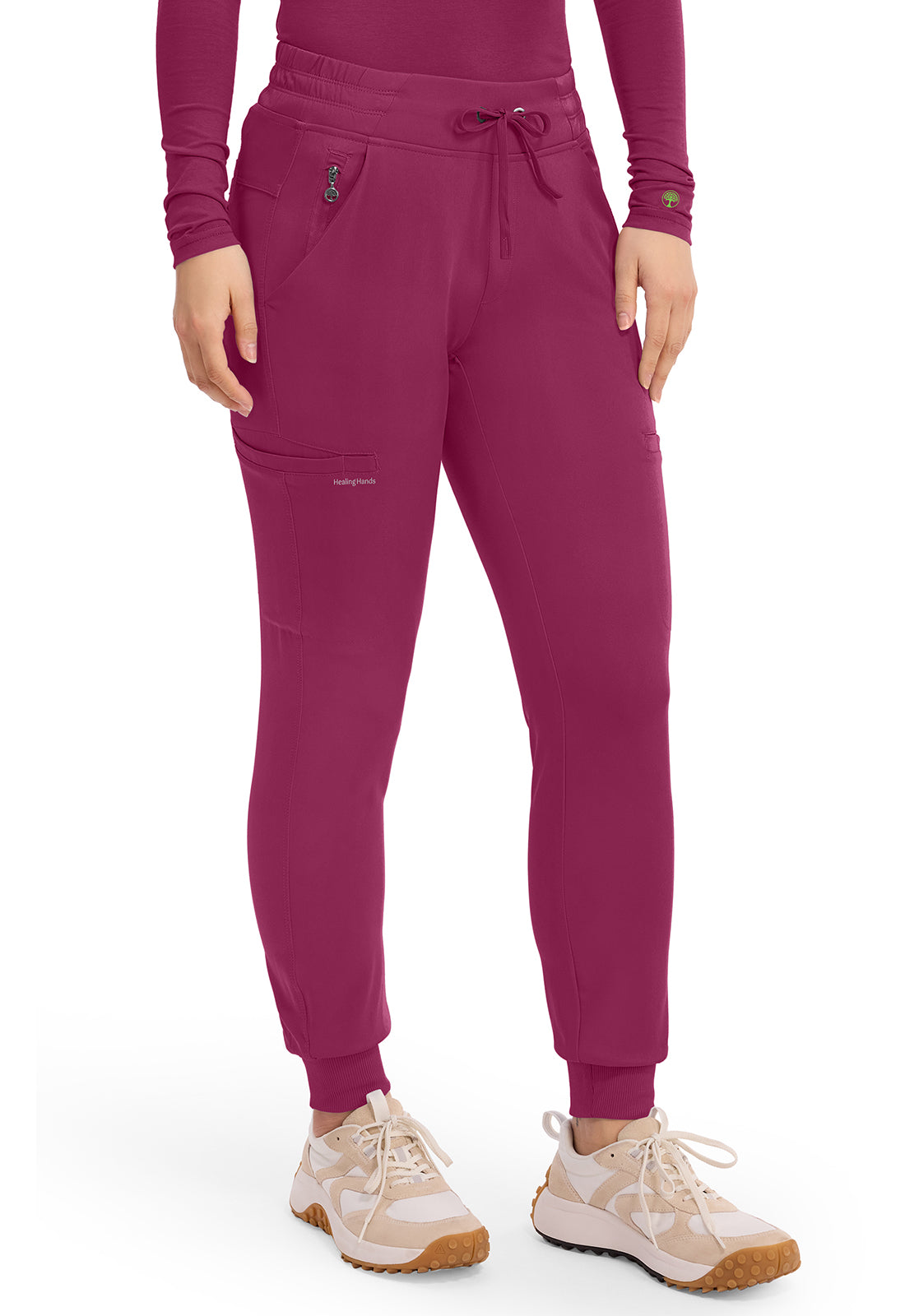 HH Works HH050 Women's Rhea Jogger Scrub Pants Wine
