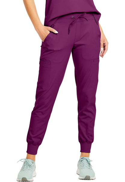 Healing Hands Model Image Rhea Jogger Pants In Color Wine Image 1