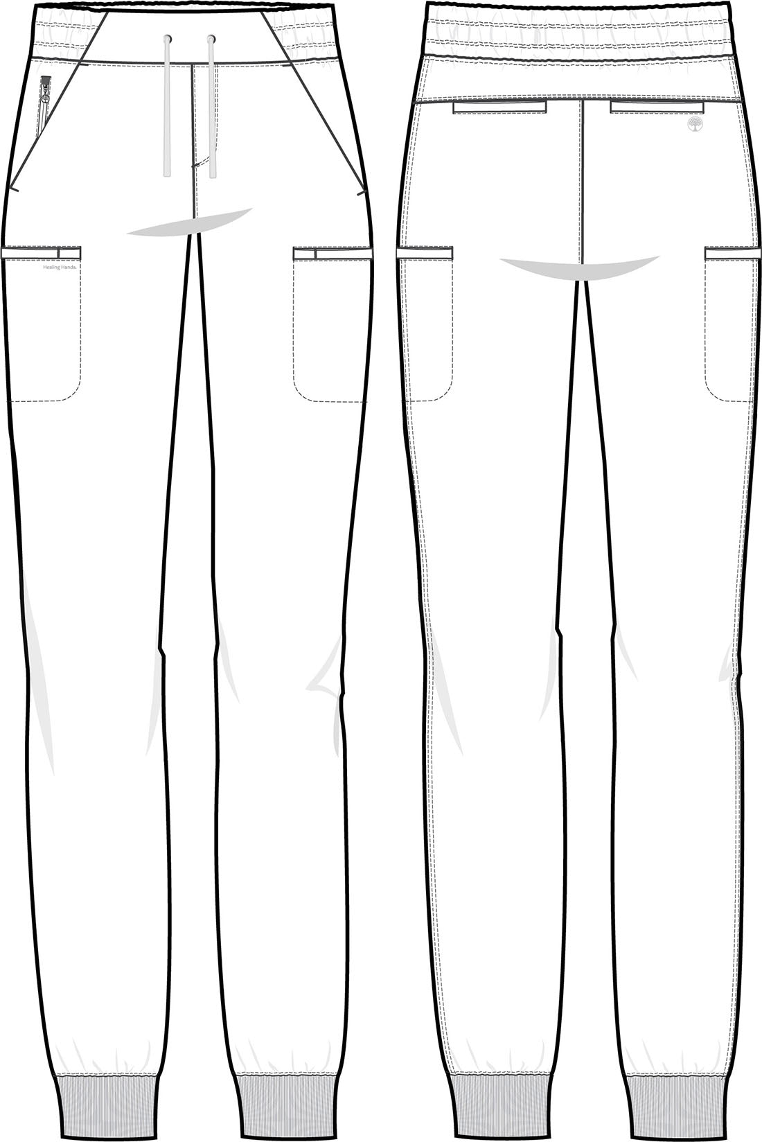 HH Works HH050 Women's Rhea Jogger Scrub Pants Caribbean