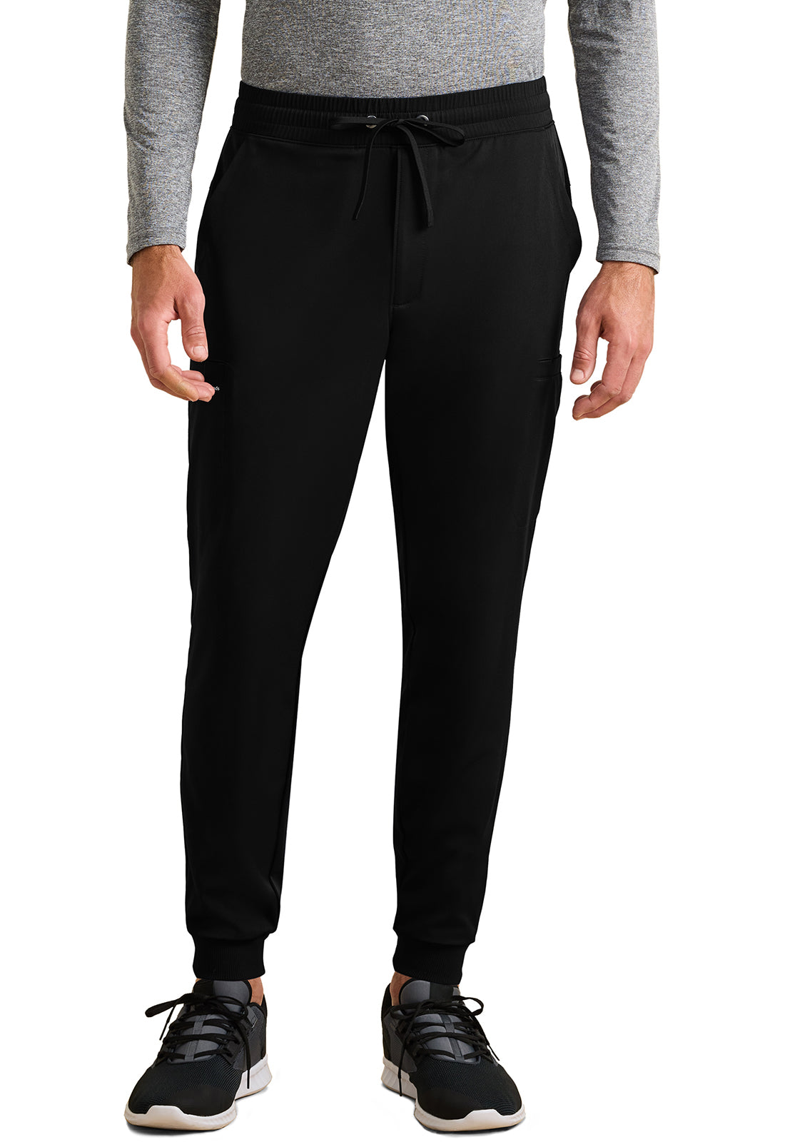 Healing Hands Model Image Rafael Men's Mid Rise Zip Fly Jogger In Color Black Image 1