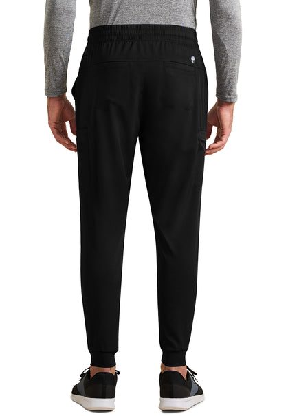 Healing Hands Model Image Rafael Men's Mid Rise Zip Fly Jogger In Color Black Image 3