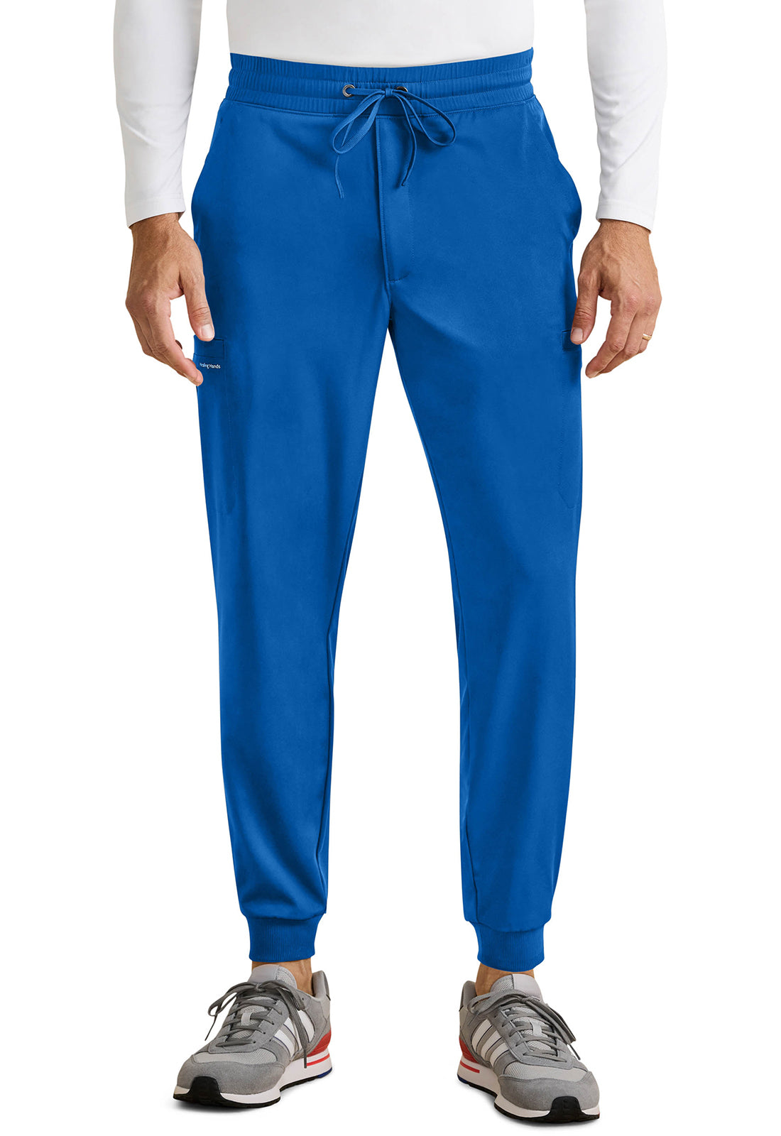 Healing Hands Model Image Rafael Men's Mid Rise Zip Fly Jogger In Color Royal Image 1