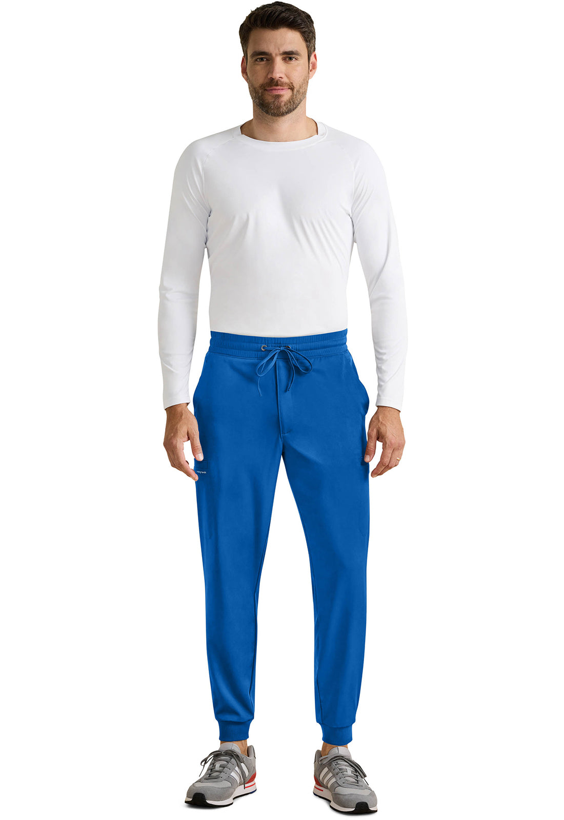 HH Works HH054 Men's Rafael Men's Mid Rise Zip Fly Scrub Joggers Royal