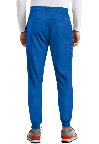 Healing Hands Model Image Rafael Men's Mid Rise Zip Fly Jogger In Color Royal Image 3